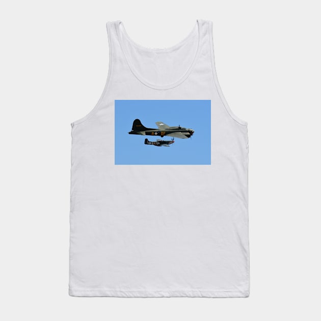 B-17 Flying Fortress + P-51 Mustang Tank Top by CGJohnson